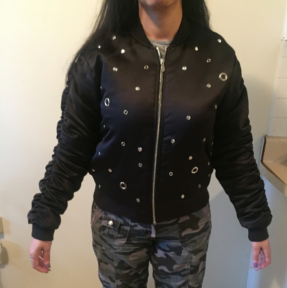 Guess Embellished Bomber Jacket - Picture 6 of 7